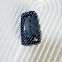 Carbon Fiber Car Key Cover - Premium Fob Case Protector Accessory (Carbon)