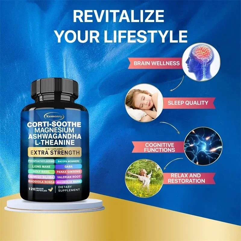 Corti Soothe Cortisol With Magnesium Ashwagandha L Theanine Helps Lower Cortisol Stabilize Mood And Promote Relaxation