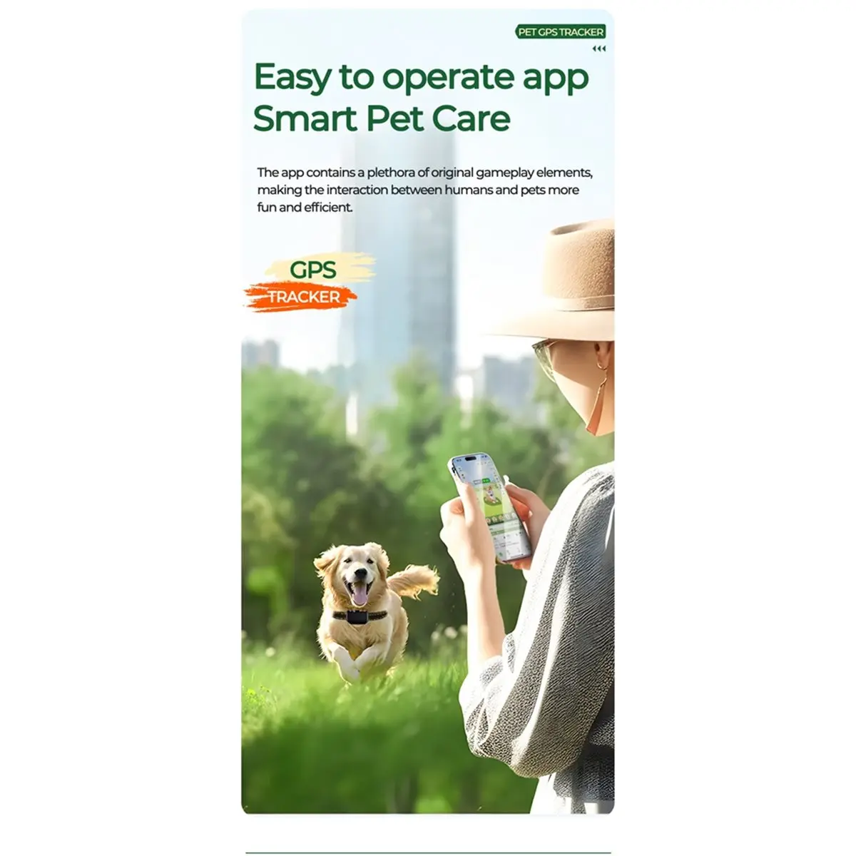 조절 가능한 목줄이 있는 2PCS 애완동물 GPS 추적기 실시간 추적 분실 방..