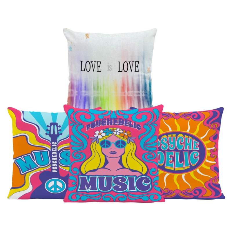 Hippies Cushion Cover Pillow Covers Hippie Velvet Cushion Cover