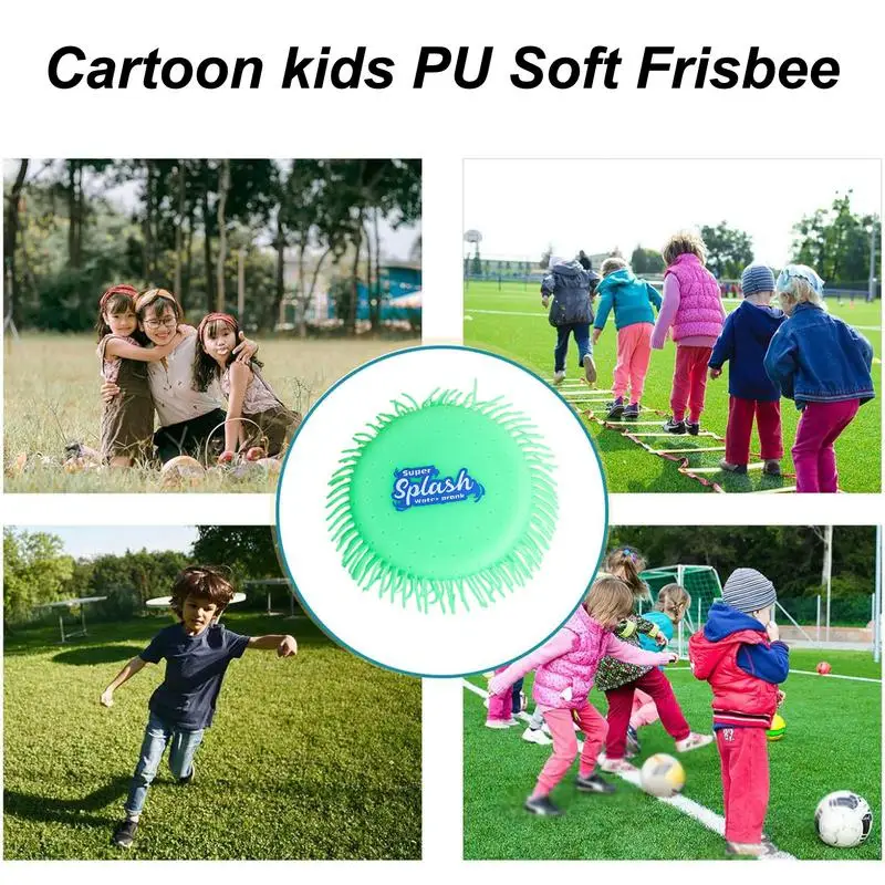 Water Flying Disc Soft Bath Toy Flying Disc Interactive Kids Beach Toys Outdoor Water Toys Summer Pool Sensory Fidget