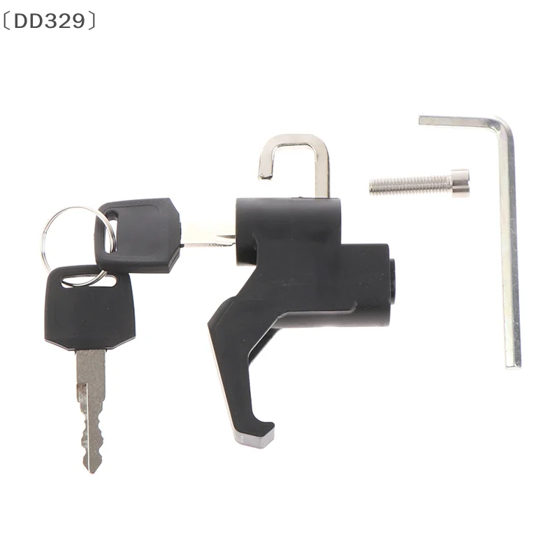 〔DD329〕E-Scooter Helmet Lock Hook 22-26mm Universal Anti-Theft Metal Mount for Front Basket Helmet Security