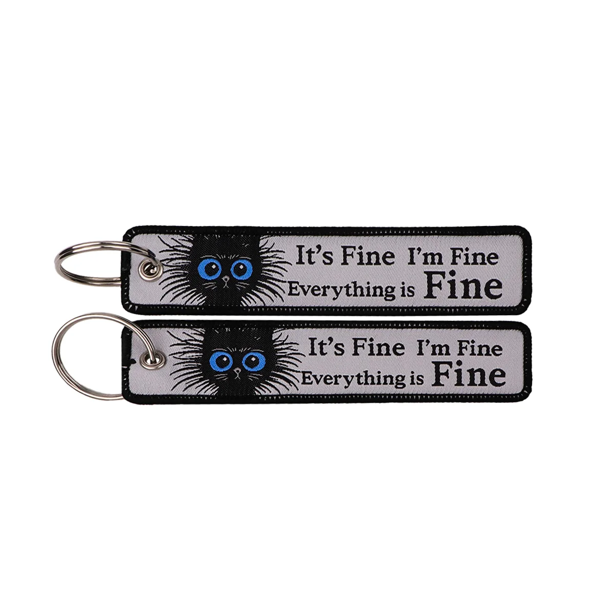 Humorous Embroidered Keychain - Key Ring Holder Accessory and Gift