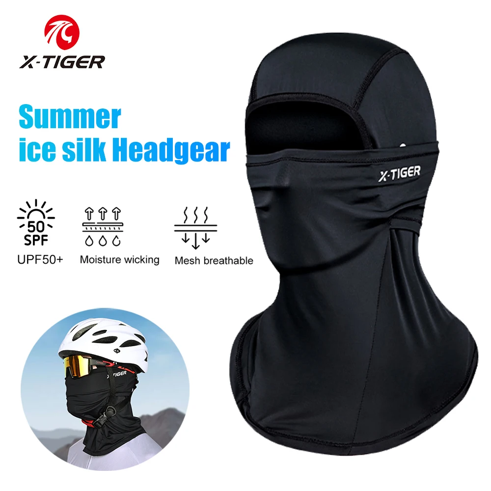 X-TIGER Summer Cycling Cap Breathable Ice Silk Sun Protection Cycling Mask MTB Mountain Bike Motorcycle Headwear