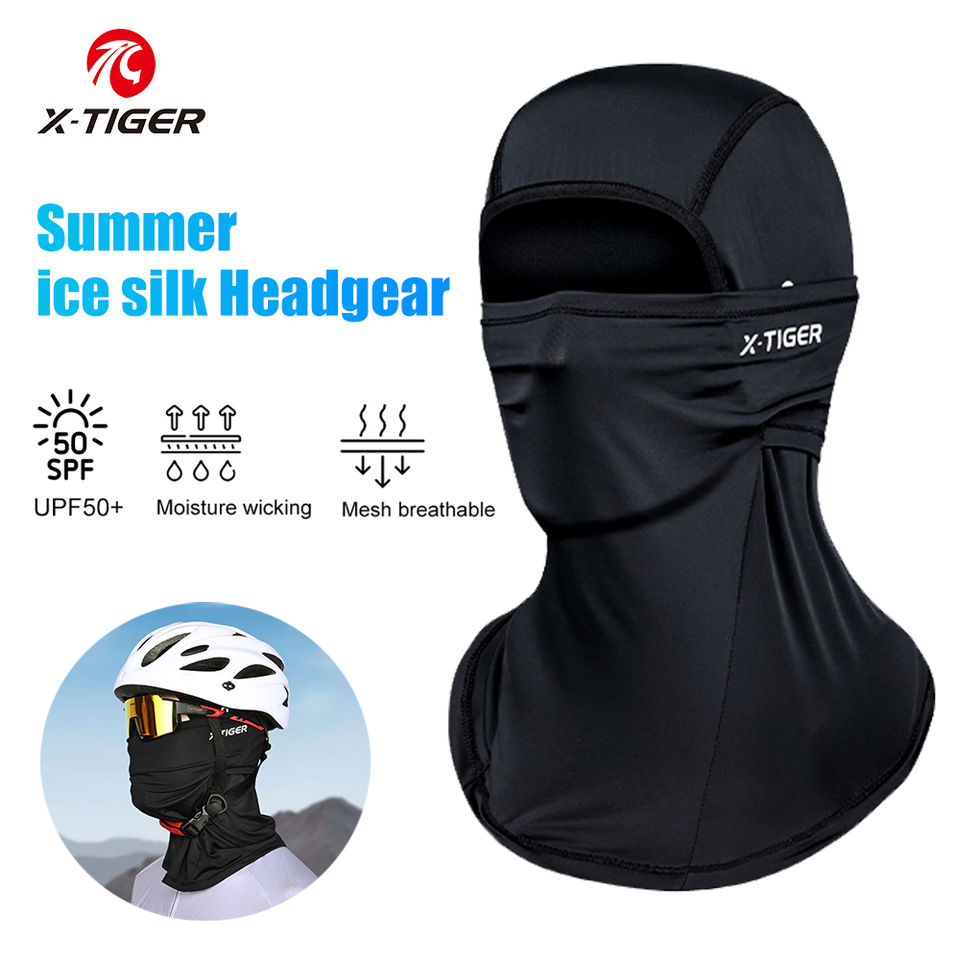 X-TIGER Summer Cycling Cap Breathable Ice Silk Sun Protection Cycling Mask TMB Mountain Bike Motorcycle Headwear