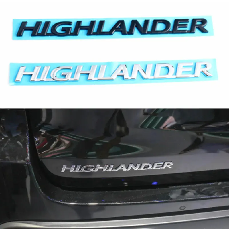 

HIGHLANDER letter logo car stickers for Toyota 15-18 years Highlander series rear trunk labeling modified accessories decorate