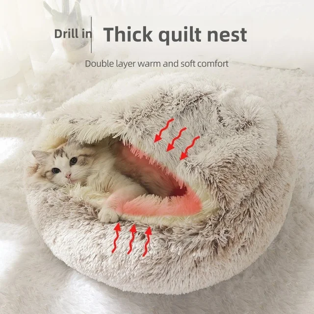 Autumn and Winter soft plush pet bed 5