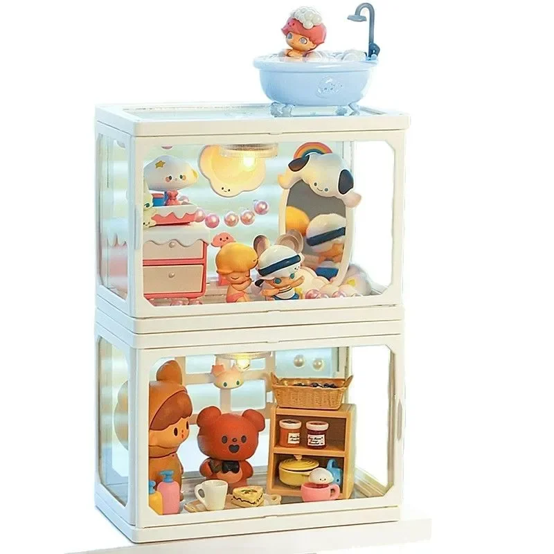 Transparent Ladder Display Rack for Collectibles - Handmade Storage for Dolls and Figurines
