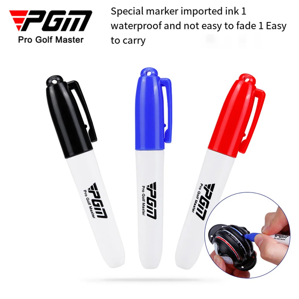 PGM Golf Ball Marker Thread Drawing Line Tool Portable Special Marking Pen Waterproof Ink, Not Easy to Fade