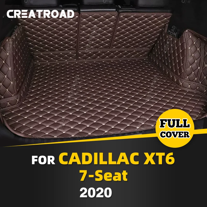

Автомобильный коврик для багажника с полным покрытием для Cadillac XT6 7-Seat 2020, автомобильный коврик для багажника, подкладка для груза, защитные аксессуары для интерьера