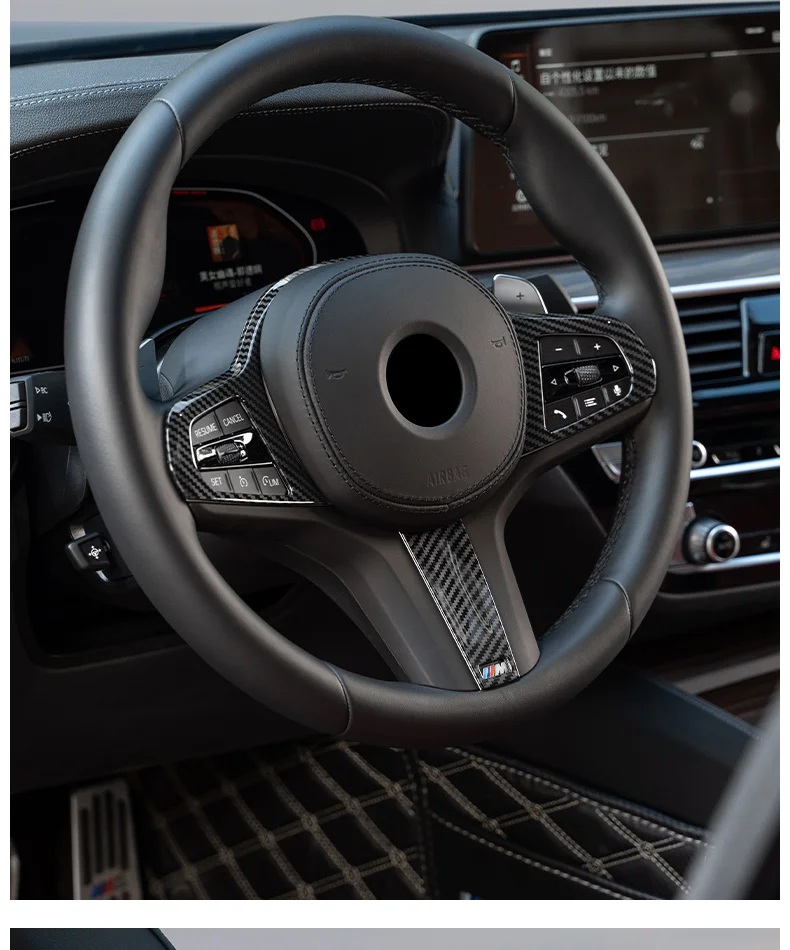 Auto Styling Lenkrad verkleidung Abdeckung Aufkleber Dekoration Zubehör für BMW G30 G38 G20 G28 G26 G32 6GT G01 G02 G05 G06 x3x4 x5x6 – Detail 17