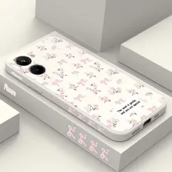 Elegant Pink Floral Silicone Phone Case Cover - Realme 10 ProPlus (White)