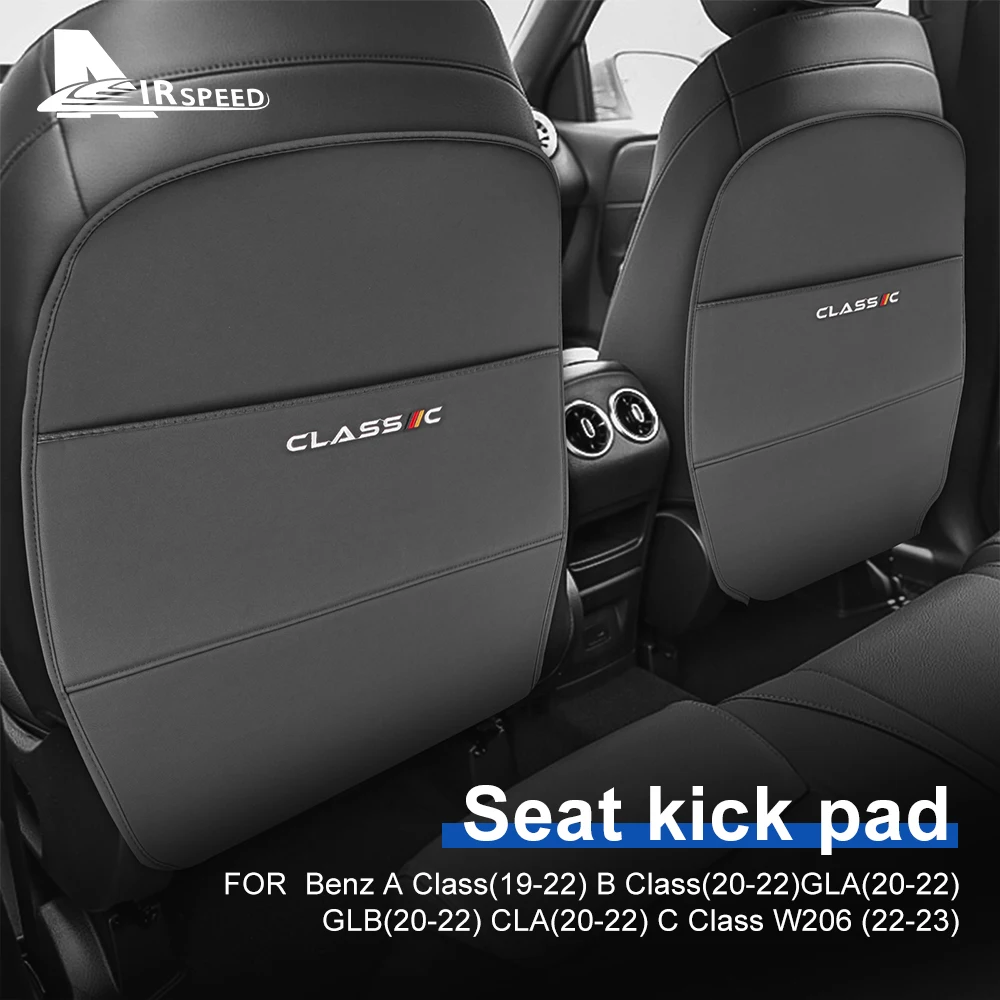 Autostoel Anti Kick Pad voor Mercedes Benz CLA C117 X117 C118 X118 Lederen Autostoel Kick Mat Voorstoelen stoelbeschermer Beschermt tegen krassen vocht en vuil,Brown
