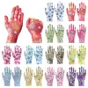 1Pair Nylon Planting Labor Gloves Labor Protection Thin Gardening Gloves Breathable Non-slip Women Work Gloves Outdoor 1