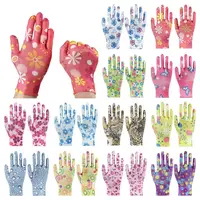 1Pair Nylon Planting Labor Gloves Labor Protection Thin Gardening Gloves Breathable Non-slip Women Work Gloves Outdoor 1