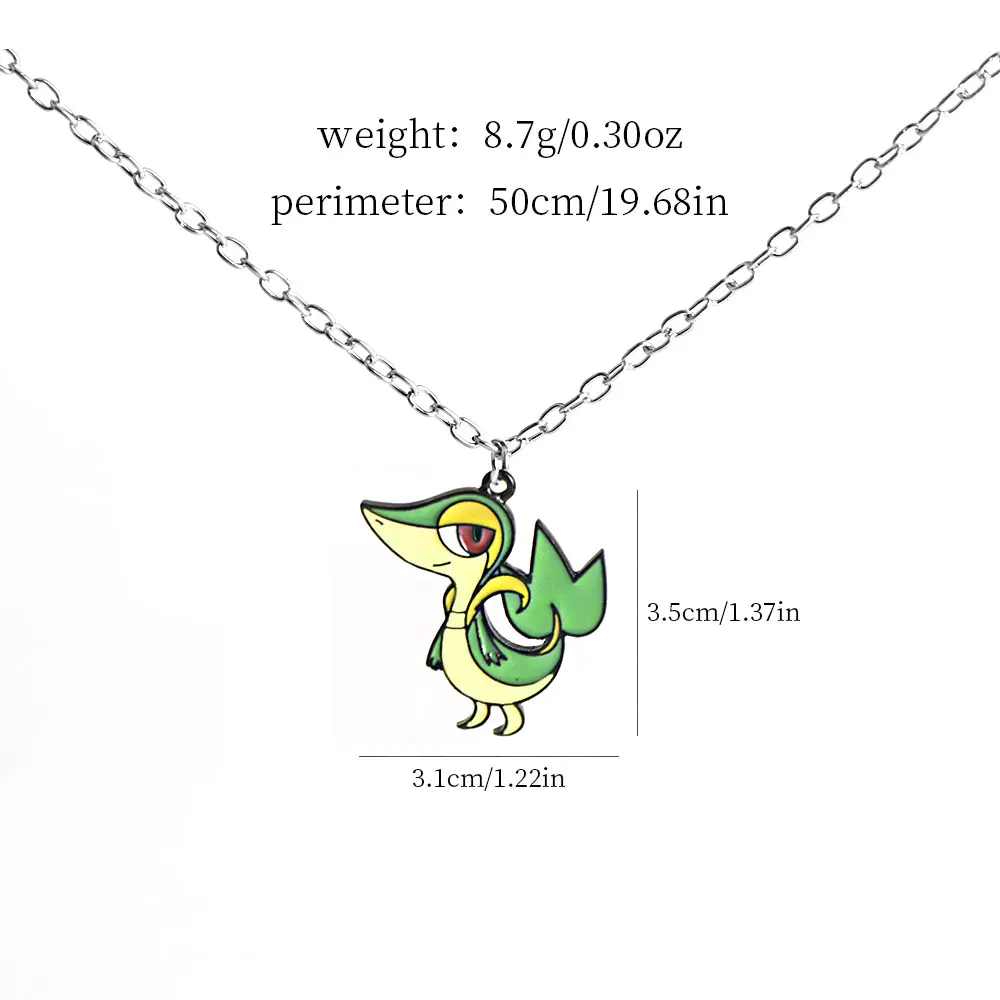 Anime Snivy Oshawott Metal Keychain Animal Pendant Choker Car Keyring Men Boy Jewelry Cute Gift For Fans anime keychain anime keychain pendant