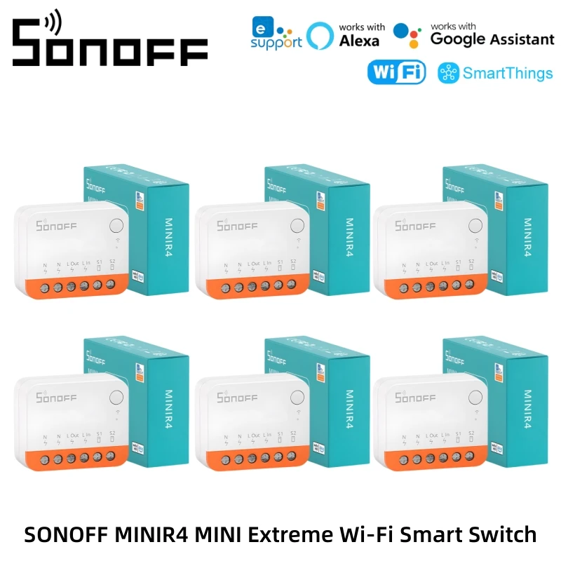 Sonoff Mini R4 Extreme Wifi สมาร์ทสวิทช์รีโมทคอนโทรลสองทางถอดโหมดรีเลย์สมาร์ทบ้านโมดูลผ่าน eWelink APP Alexa Google 1