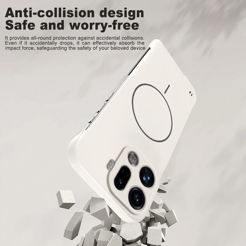 Frameless Magnetic Wireless Charging Slim Hard Back Phone Case