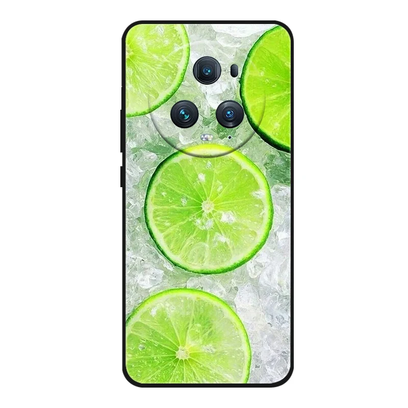Adorable Cartoon Cat Design Black Silicone Soft Phone Case - Compatible with Honor Magic 5 Pro