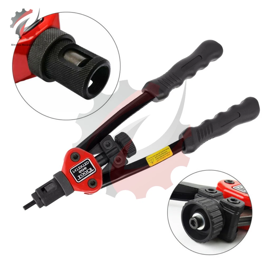 Rivet Nut Tool M3-M12 Professional Hand Rivet Nut Gun Kit with Metric & Inch Mandrels Nuts Threaded