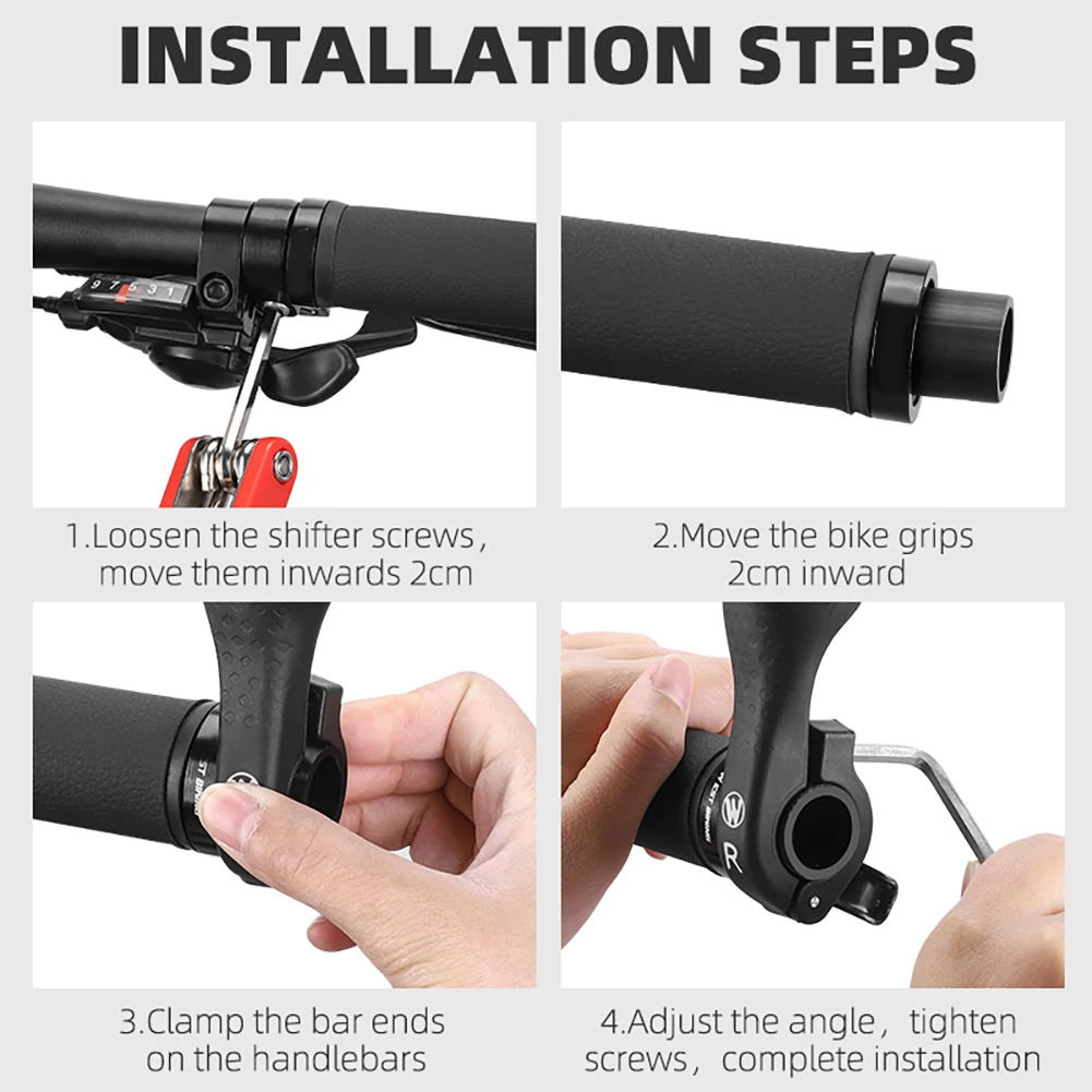 Bicycle handlebar grips bicycle handlebar bicycle handlebar extender bicycle handlebar extension bicycle handlebar ends MTB bicycle bar ends ergonomic design mountain bike handlebar 22.2mm nylon inner handle bar grips MTB cover handle bike grips