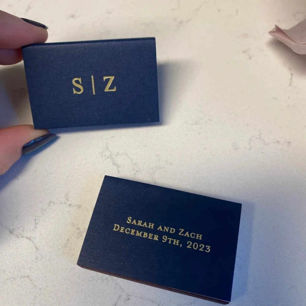 

Custom Foil Stamped Matches - Initial Monogram Personalized Classic Match Boxes - Wedding - Bride Shower -Birthday- Party Favors