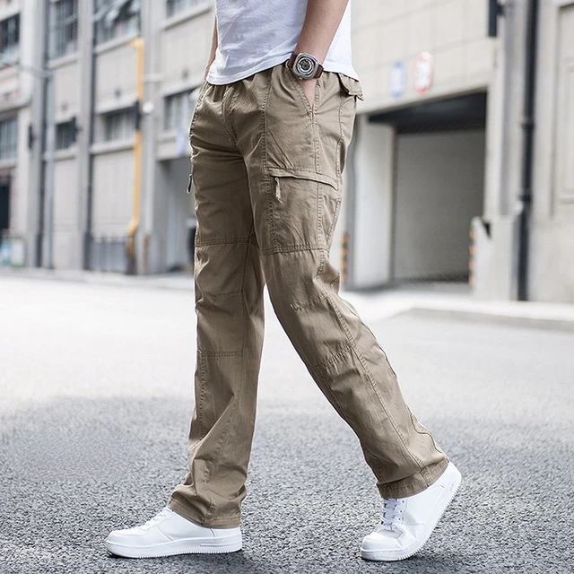 Work Pant Men Loose Fit Cotton Summer 