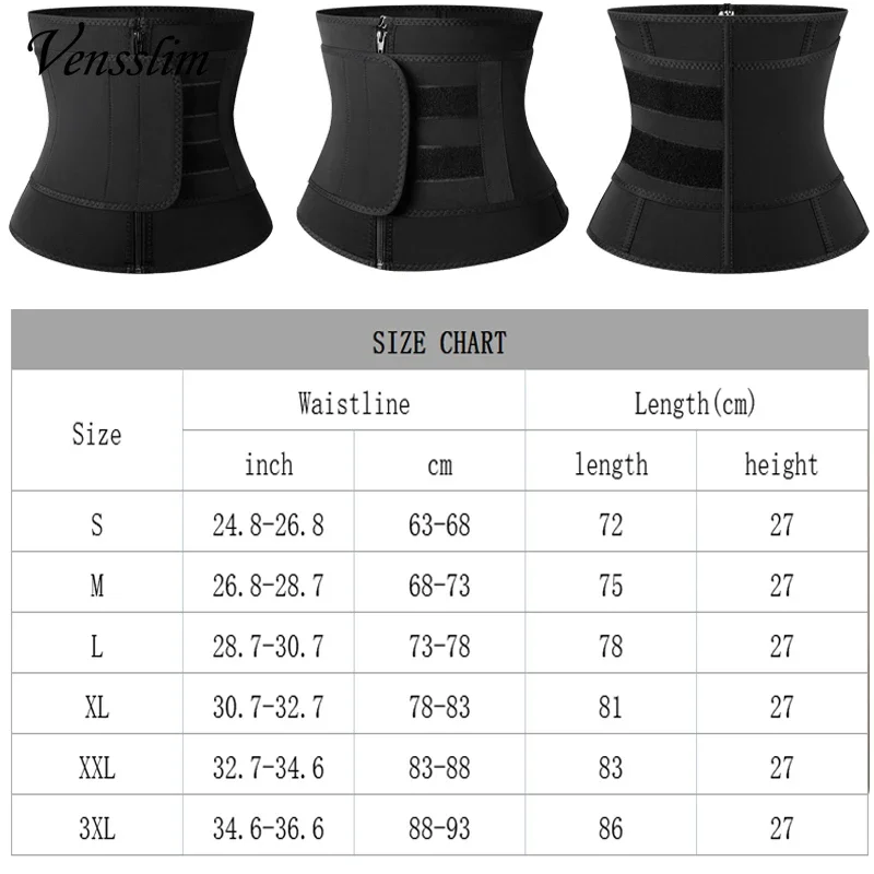 Vensslim Sauna Workout Waist Trainer Trimmer Men Weight Loss Neoprene Body Shaper Sweat Belly Belt Adjustable Straps Corset body shaper,waist trainer