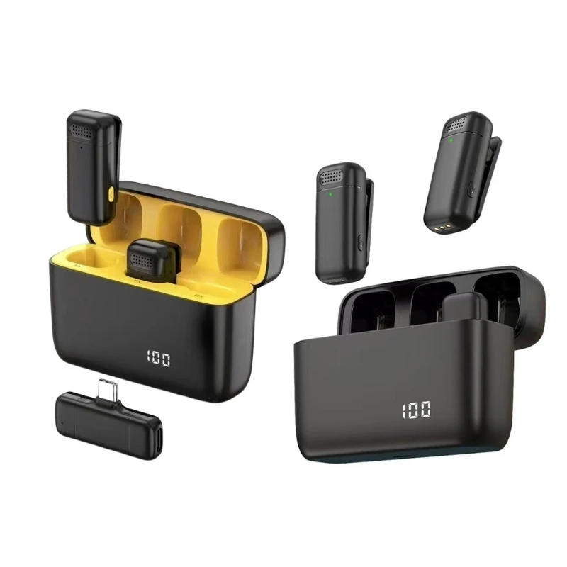 

2 беспроводной петличный микрофон аудио-видео микрофон для прямой трансляции Прямая доставка