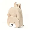 Cute Bear Backpack Corduroy Student Backpack Large Capacity Leisure Backpack Cartoon Plush Bag 5