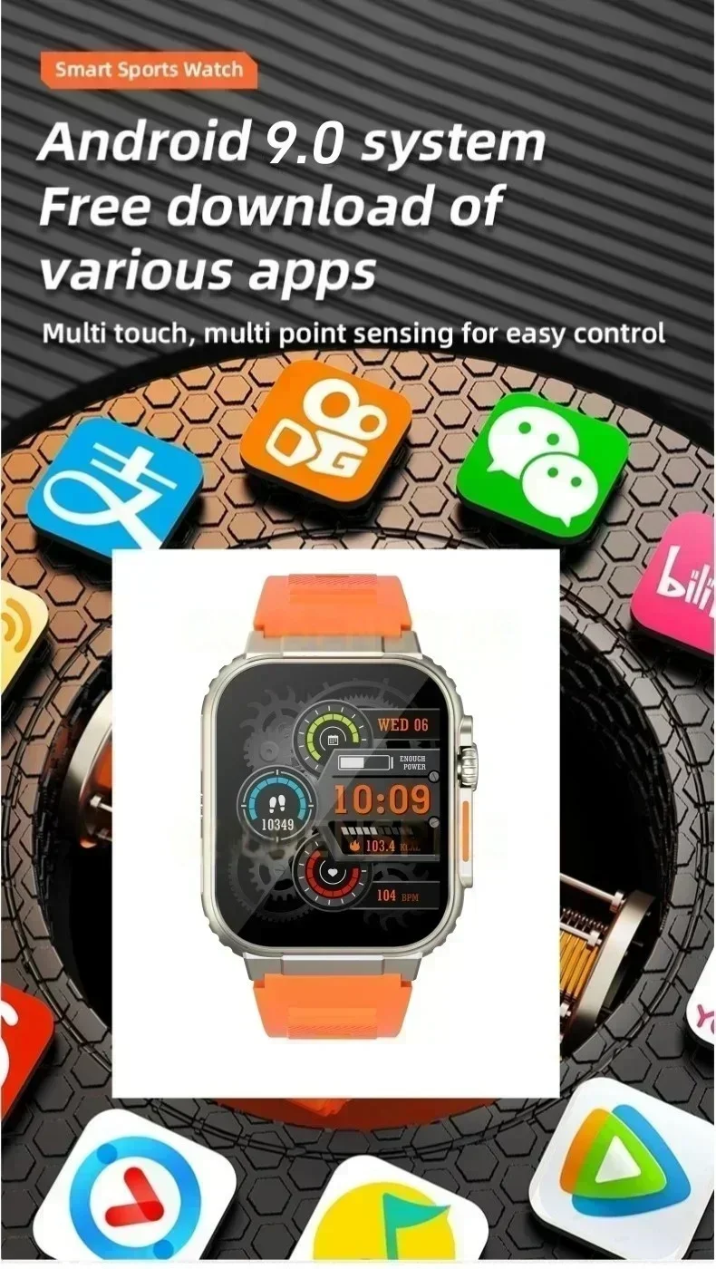 CDS9 Pro 4G Smartwatch - GPS, WiFi, 256GB, Rotating Camera | Heart Rate & All-Network Support 14 S1ff539765eea4f74a10d8bc8d3d4471bk