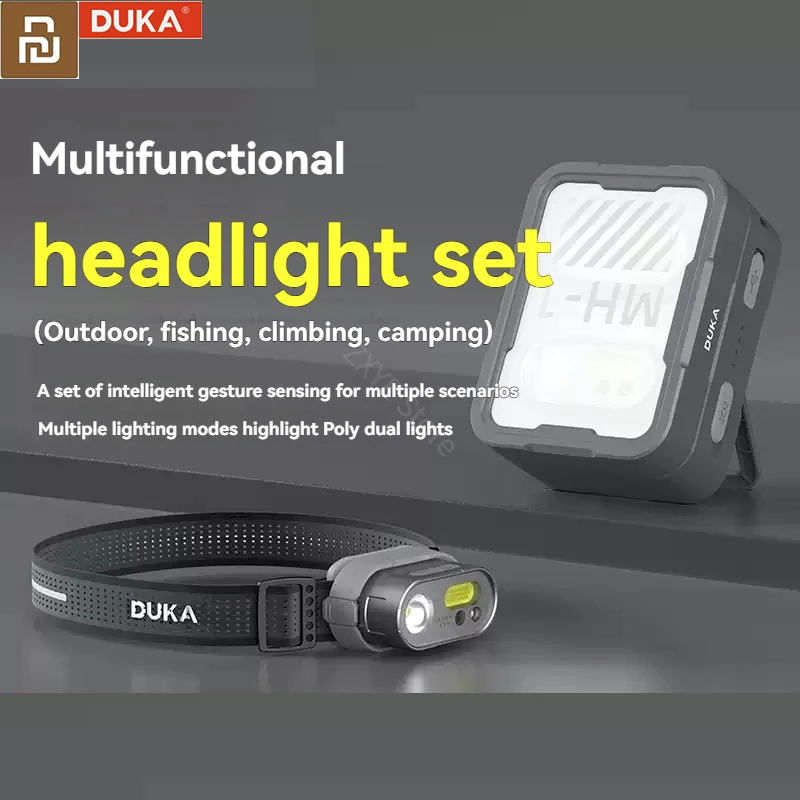 DUKA ATuMan MH1 지능형 다기능 헤드램프 제스처 버튼 듀얼 컨트롤 헤드 손전등 야외 헤드 랜턴 방수