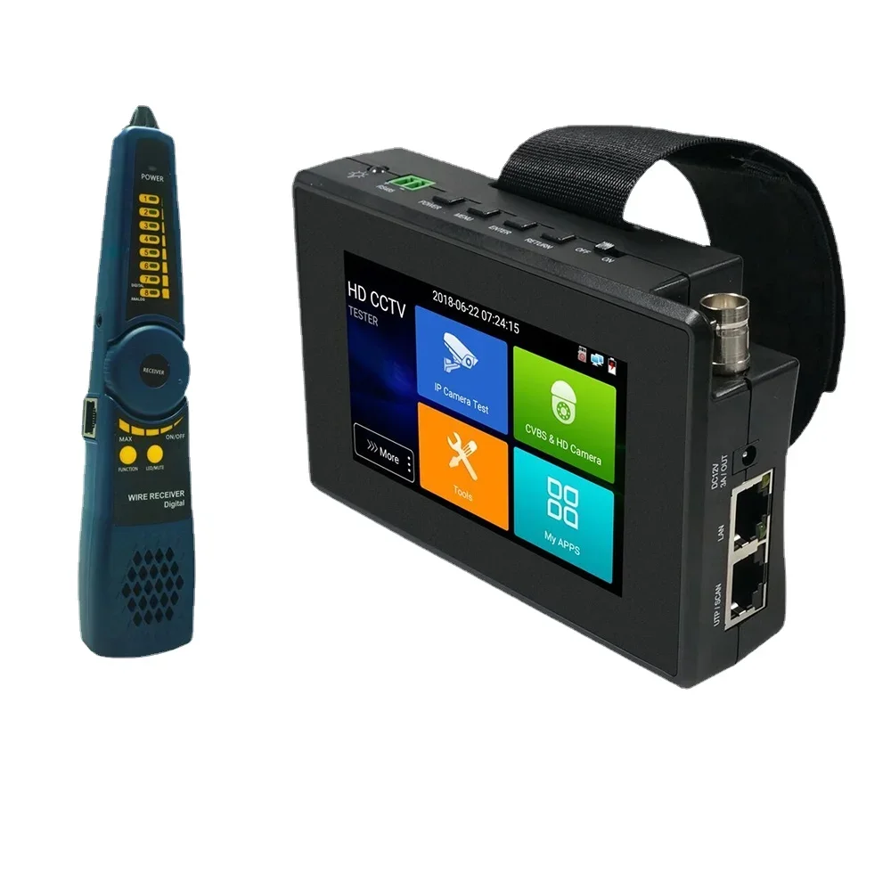 Portable Wrist CCTV Tester 4inchTouch Screen for IP Camera Tester H265 with POE Output for CCTV Camera Tester