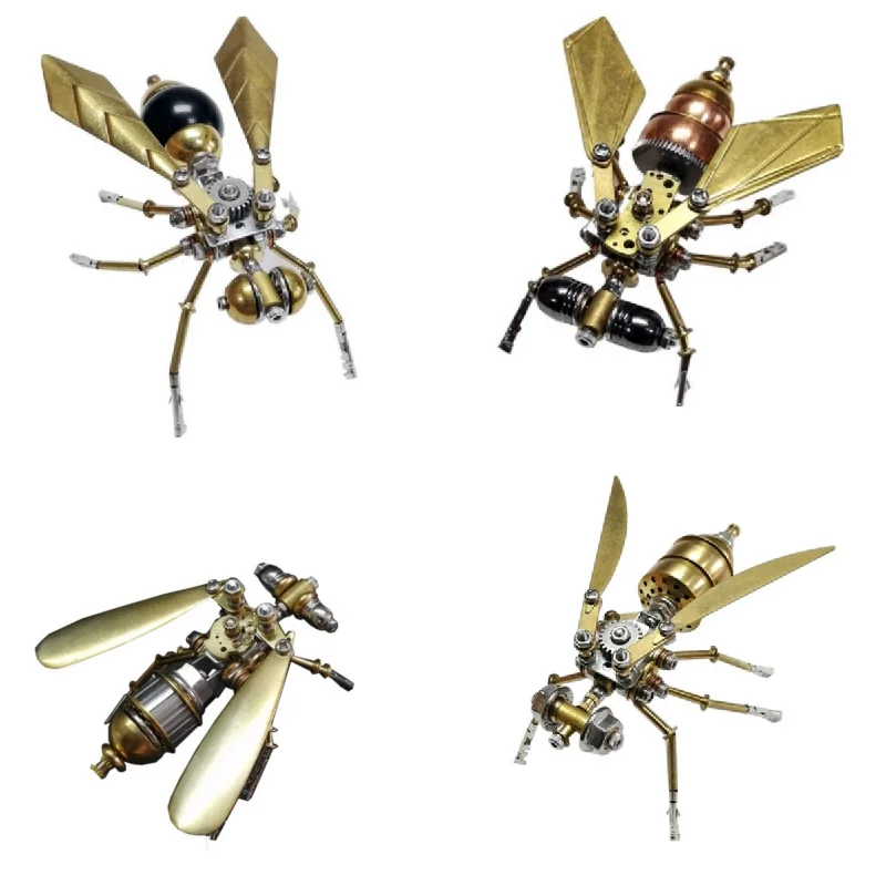 

DIY Steampunk Mechanical Insects Model Kits Metal Assembly Wasp Spider Flies Butterfly Mosquito Puzzle Toy for Children Adults