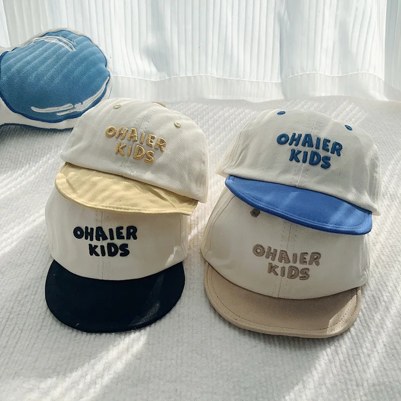 Korean Fashion Baby Visors Baseball Caps Spring Autumn Cotton Outdoor Sun Protector Hats for Kids Newborn Infant Boys Girls