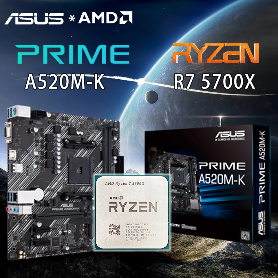 ASUS A520M-K CPU＆メモリ付き ASUS PRIME A520M-K AMD Ryzen 5000