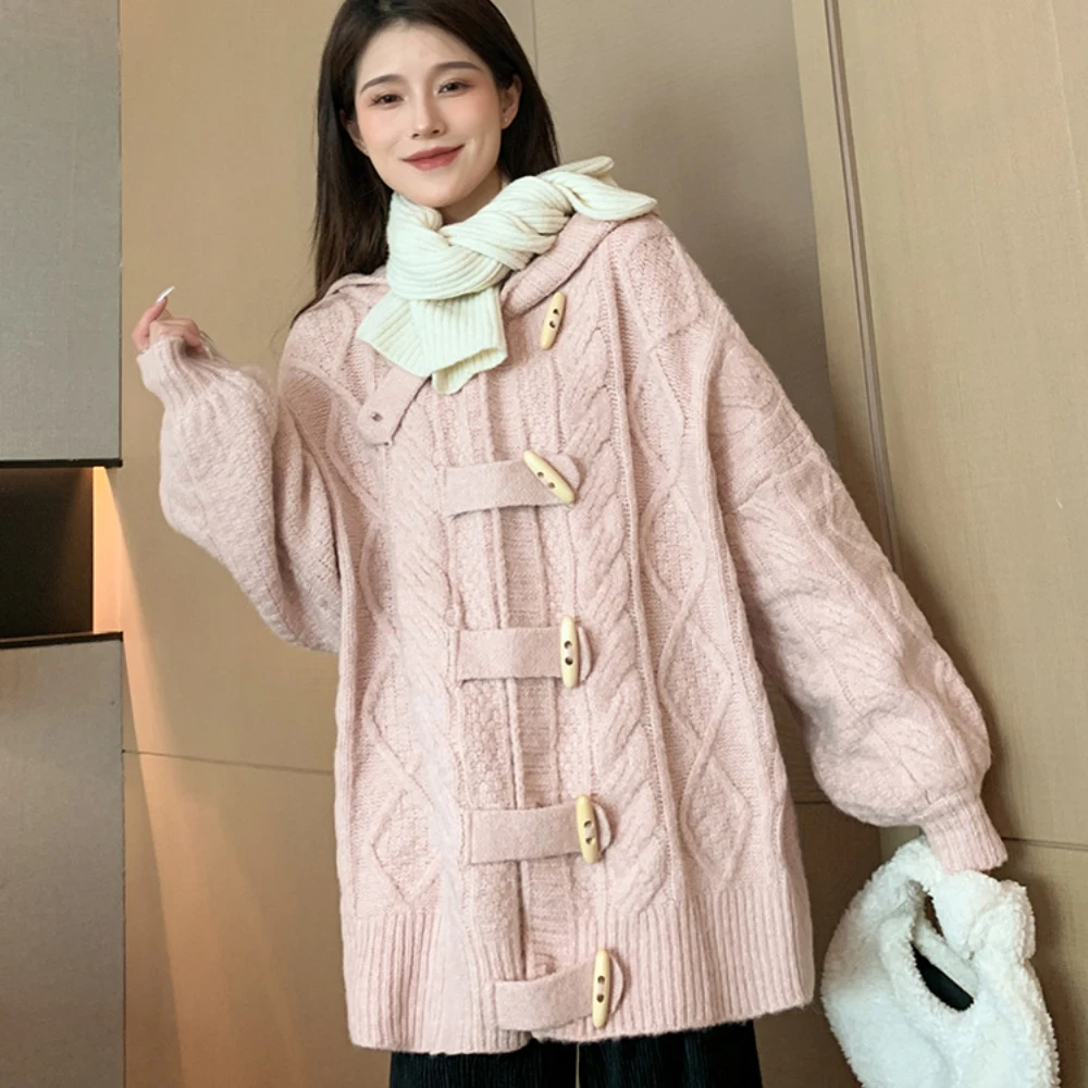 Maternity Cardigan Sweater Coat New Autumn Winter Clothes For Pregnant Women Korean fashion Pregnancy photoshoot Jackets