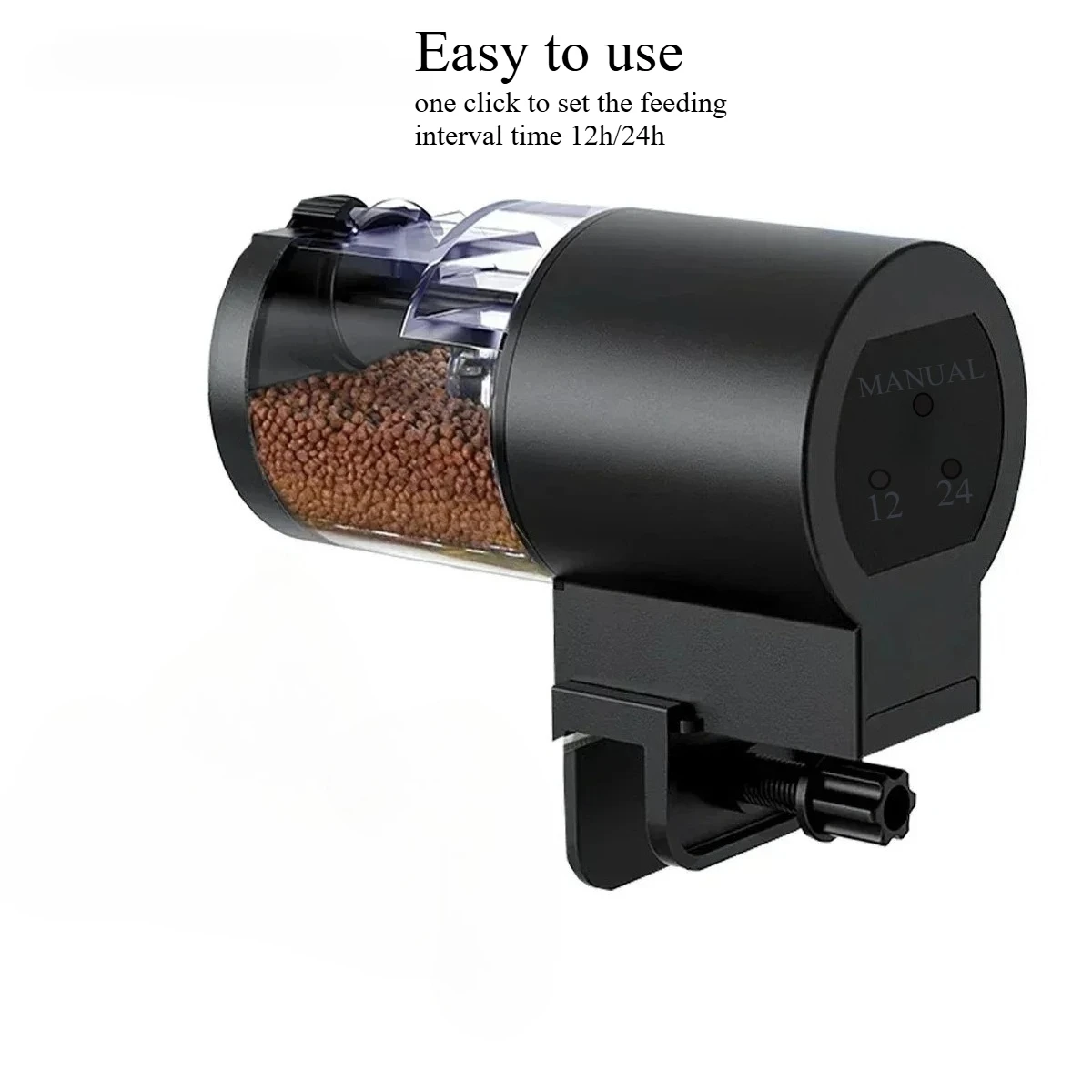 Automatic 100ML Fish Feeder with Programmable Timer and Battery Operation