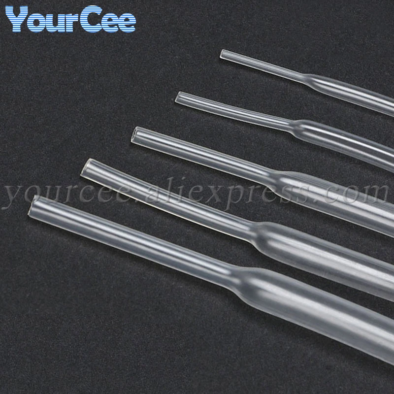 Transparent Heat Shrink Tube 0.6/0.8/1/1.5/2/2.5/3/5/6/8/10/12/15/16/18/20/25mm HeatShrink Tubing Shrinkable Sleeving Wrap DIY heat shrink tubing
