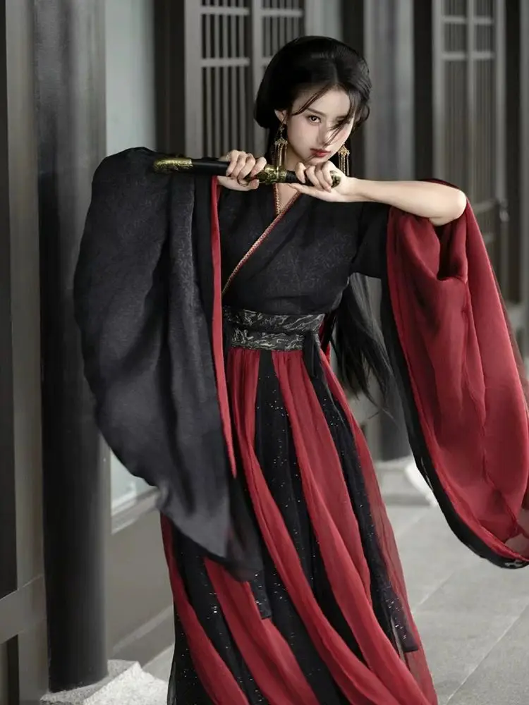 Chinese Clothing Black Hanfu Chinese Hanfu Dress Women Halloween