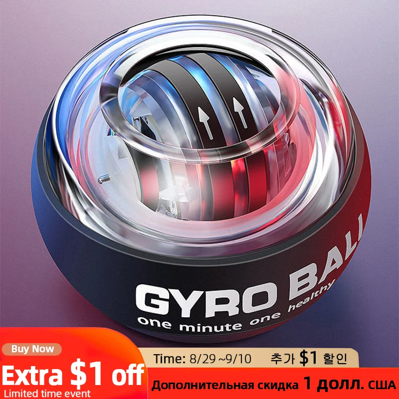 Led Gyro Ball Gyroscopic Powerball Gyroball Exercise Gyro Power Wrist