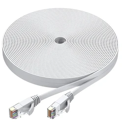 High-Speed Cat 6 Ethernet Network Cable for Gigabit Internet Connection (WHITE)