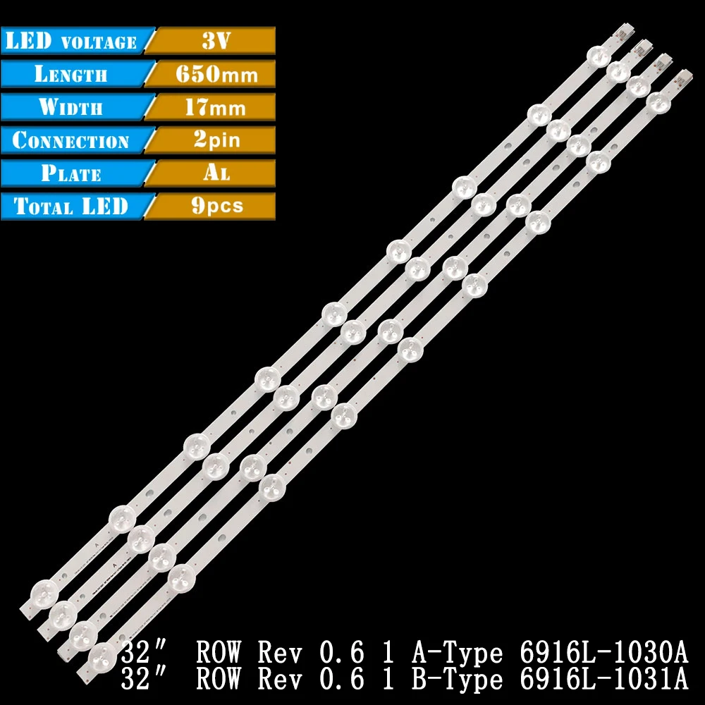 

LED Backlight Strip For LIG 32″ ROW Rev 0.6 1 A/B-Type 6916L-1030A 32LS340T 32LM340T 32LS3400 32LM3400 LE32D1352