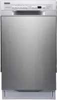 BIDW1802 18 Inch Wide 8 Place Setting Energy Star Certified Built-In Front Control Dishwasher - Stainless Steel 1