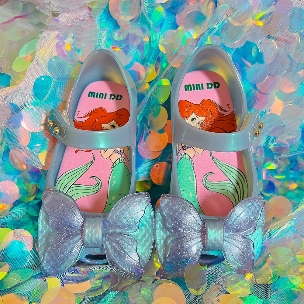 New Summer Girls' Sandals Children's Jelly Shoes Casual Soft Sole Anti Slip Beach Shoes Fashion Princess Sandals