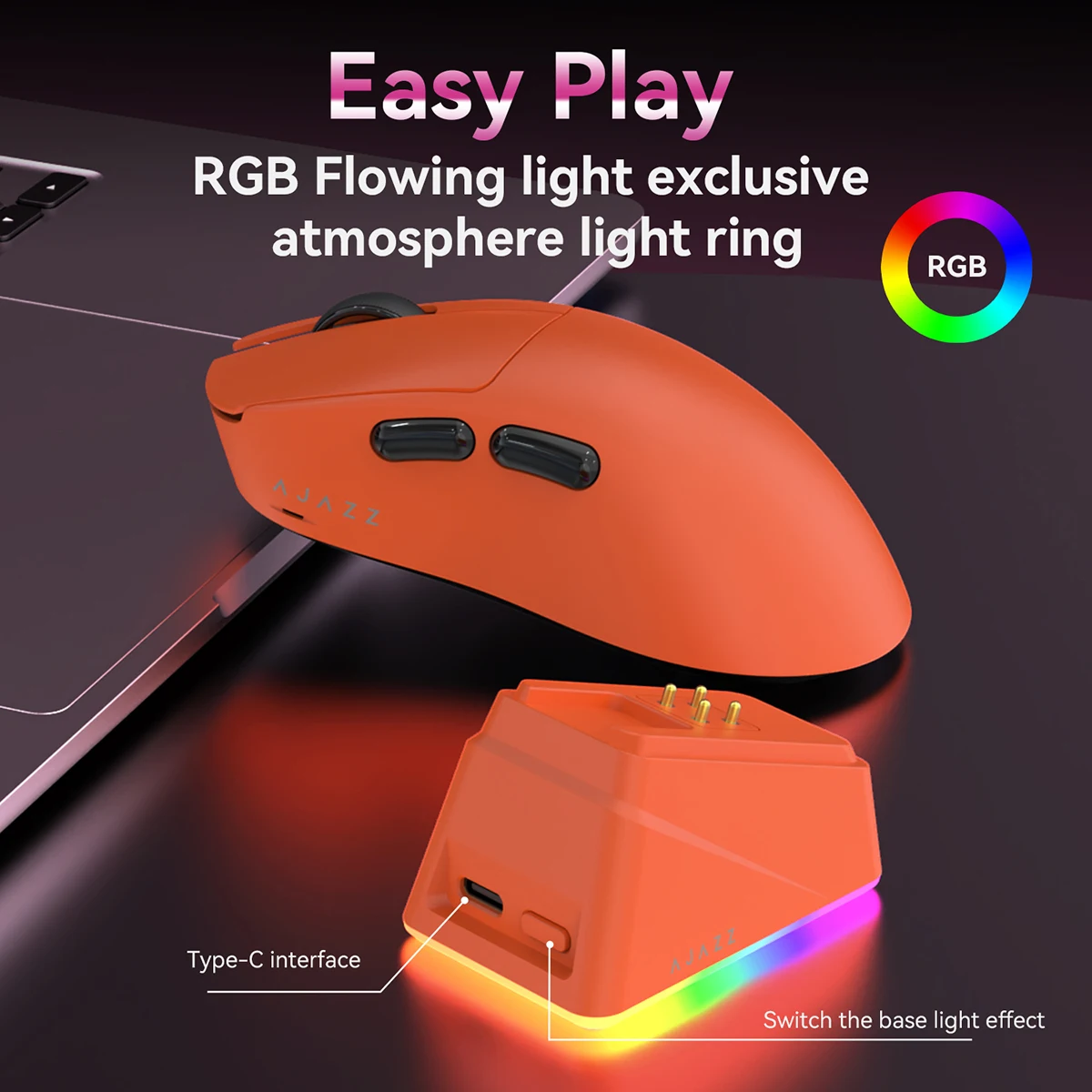 AJAZZ AJ179 APEX/TITAN Wireless Gaming Mouse PAW3950 3000DPI