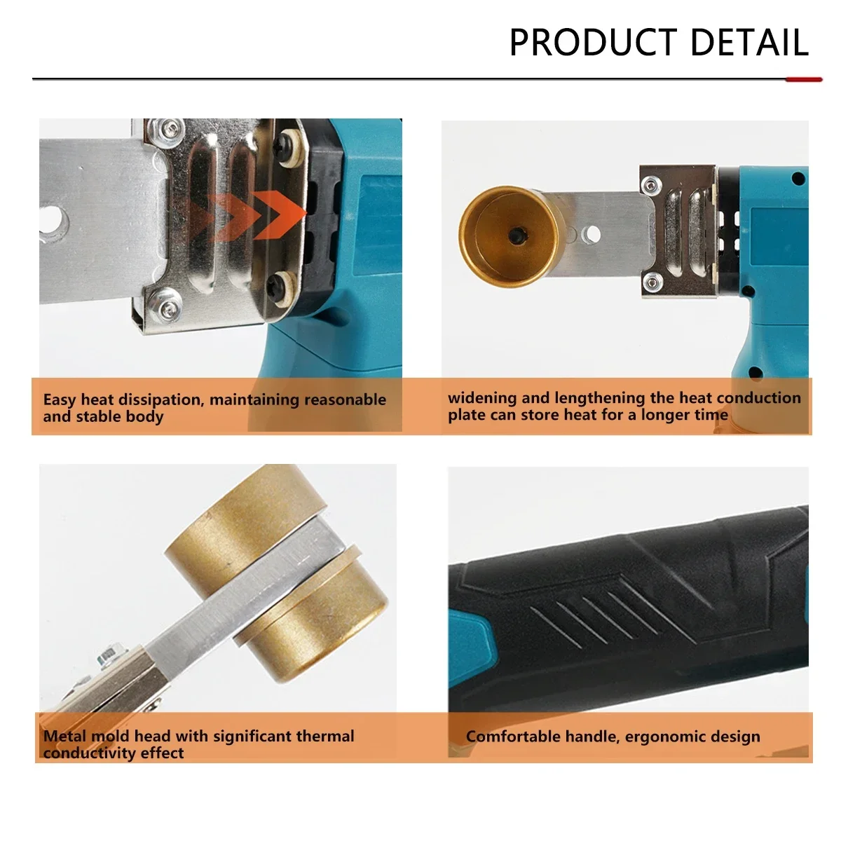 Cordless Pipe Welding Machine Rechargeable Hot Melt Machine PPR/PB Water Pipe Melter Welding Machine（No battery） For Makita pipe welding iron pipe welding ppr pipe repair tool