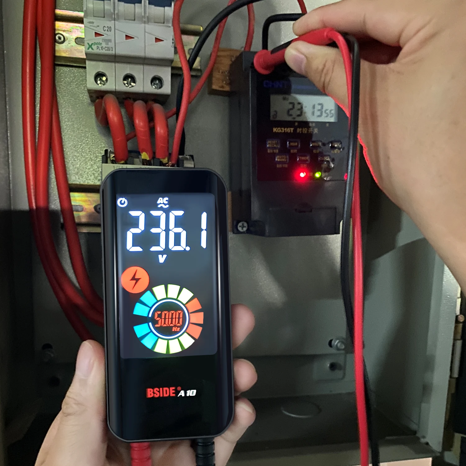 BSIDE A10 Digital Multimeter Portable True RMS EBTN Color Display DC AC Voltage Capacitance Ohm Diode NCV Hz Live wire Tester