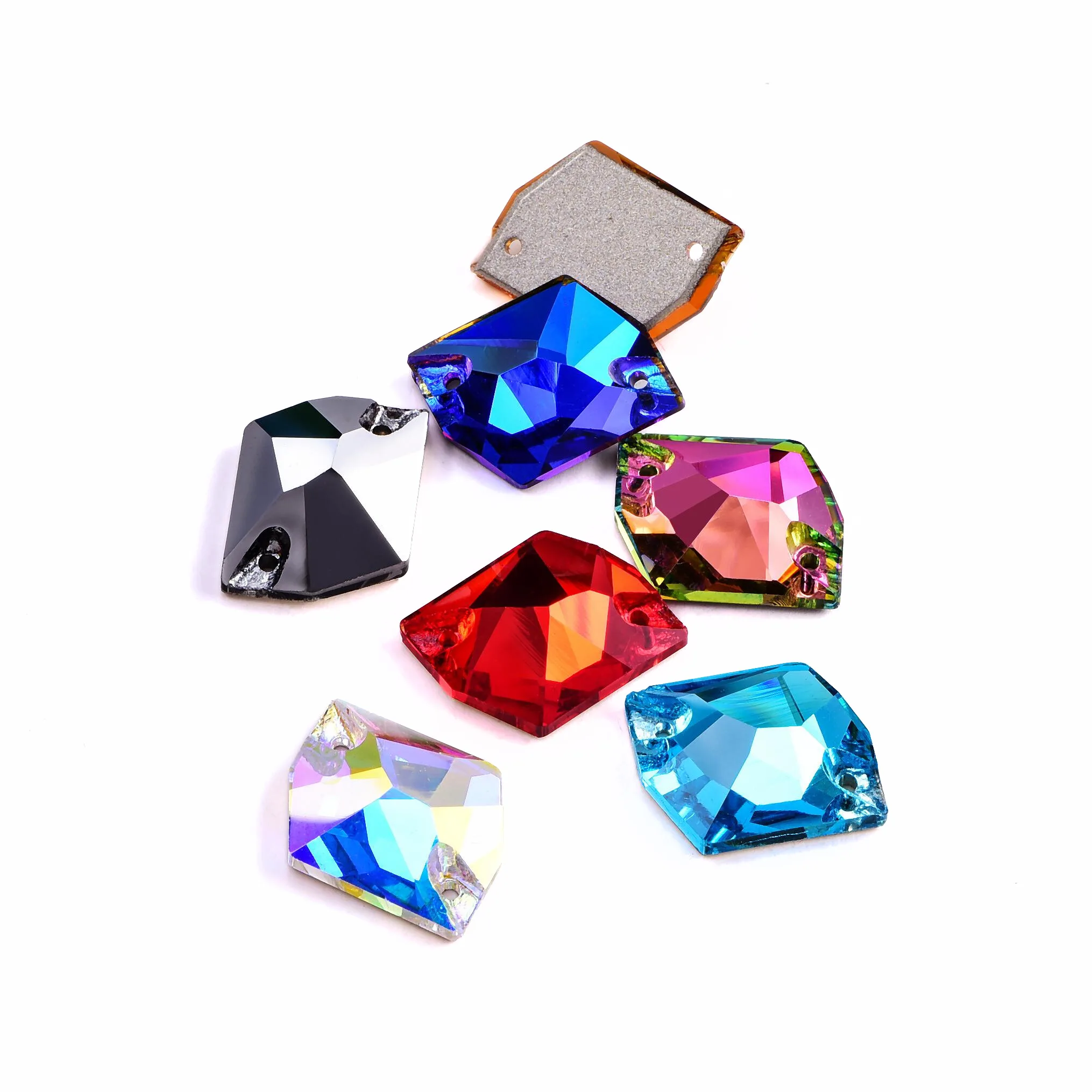 올리야 코스믹 멀티 컬러 최고급 K9 글라스 바느질용 라인스톤 크리스탈 플랫백 바느질 스톤 DIY 의류 장