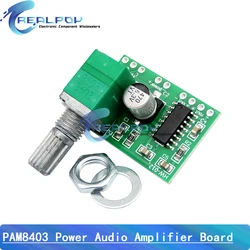Compact 5V Stereo Audio Amplifier Board with Volume Control - PAM8603